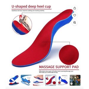 LARSARO Orthopaedic Gel Insoles High Foot Support Medical Functional Gel Plantar
